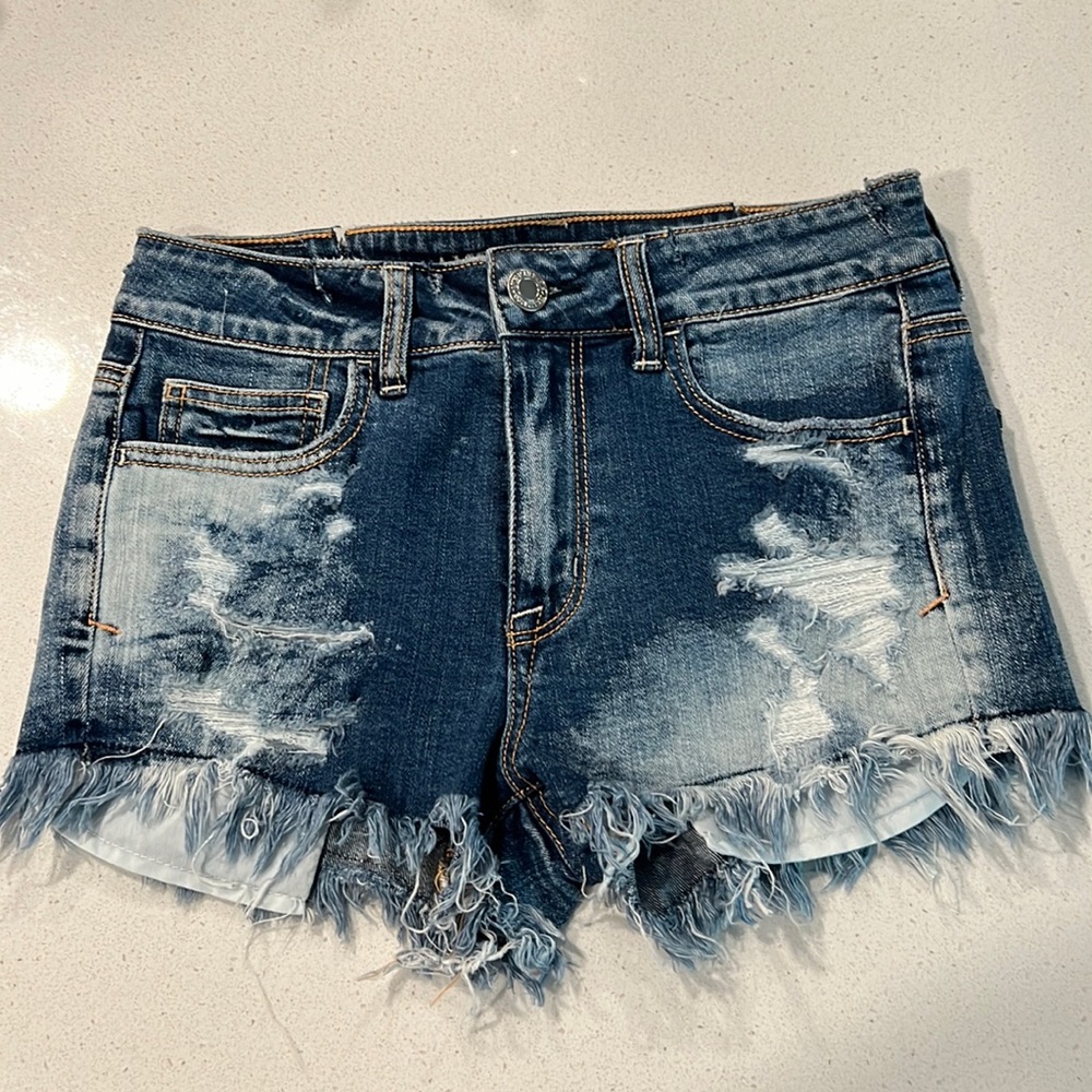 American Eagle Hi-Rise Shortie Jean Shorts